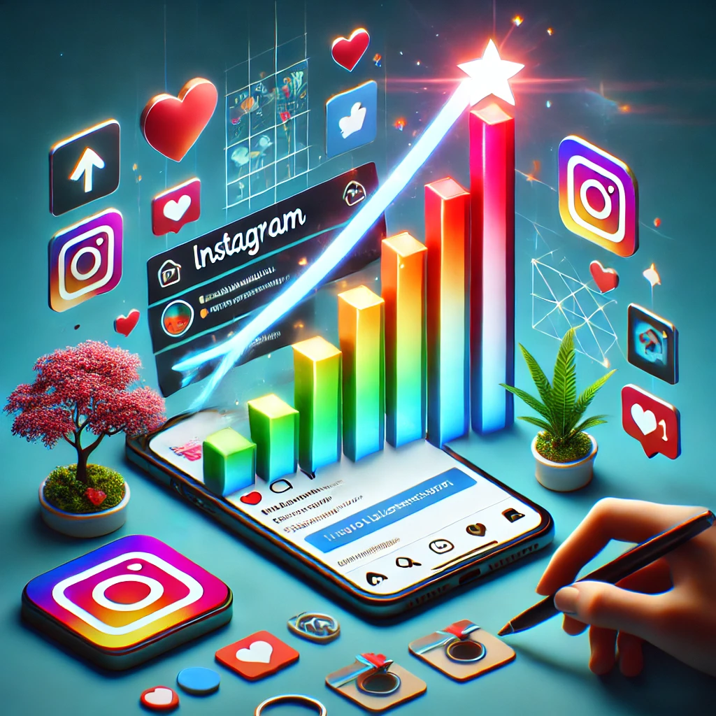 Instagram profile showing increasing follower count, likes, and engagement, representing brand growth and credibility through purchasing Instagram followers.