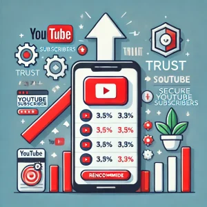 showing the importance of choosing Shafaei as a YouTube subscriber provider, featuring trust icons, growing subscriber counts, and secure payment symbols, highlighting Shafaei’s reliable and secure services for purchasing YouTube subscribers.